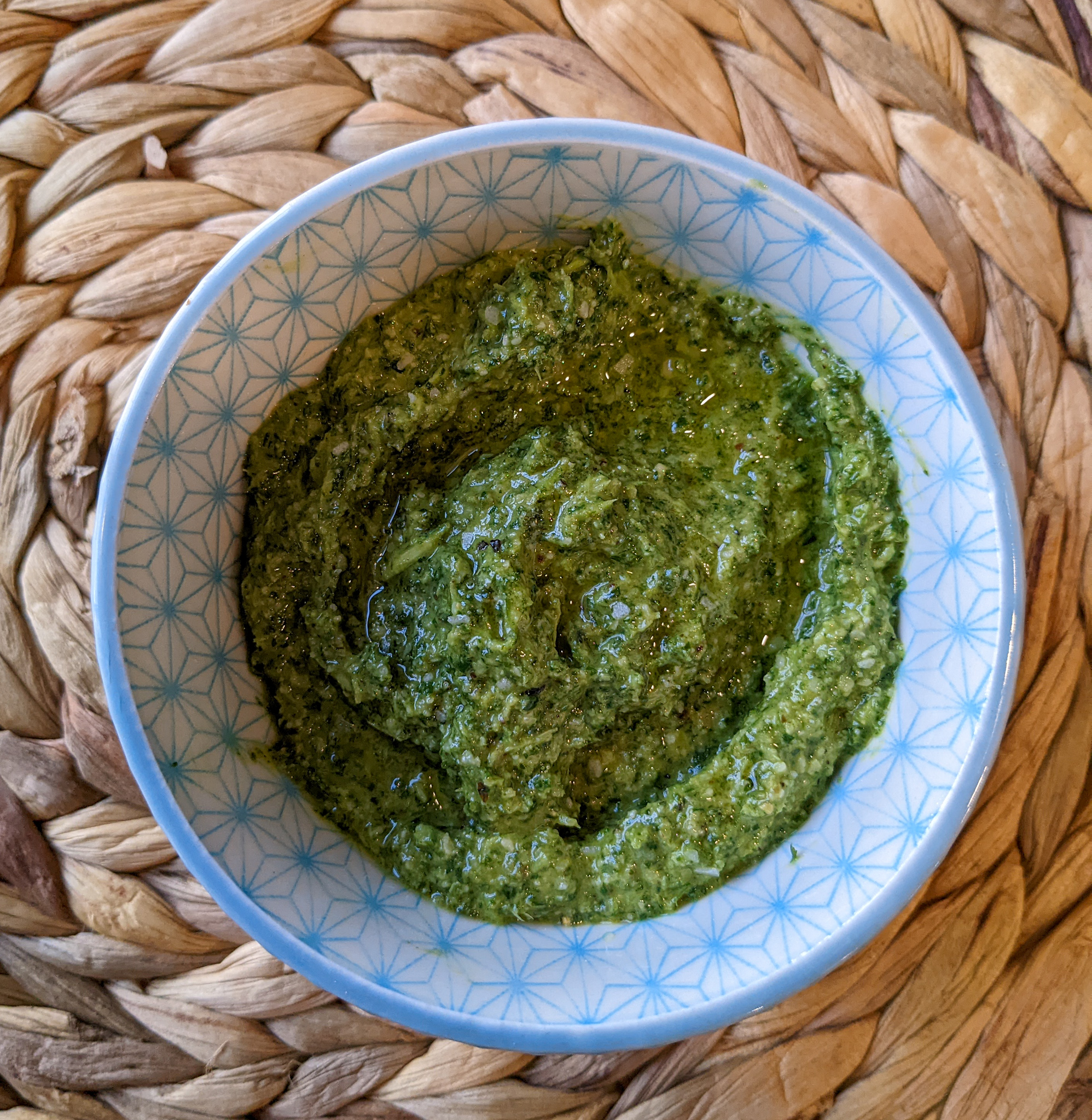 complete carrot top pesto