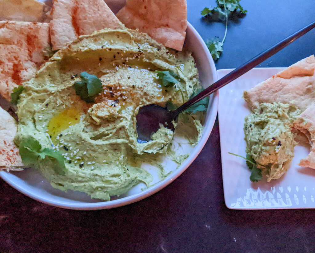 avocado cilantro hummus