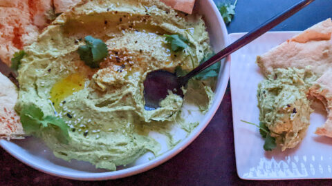 avocado cilantro hummus