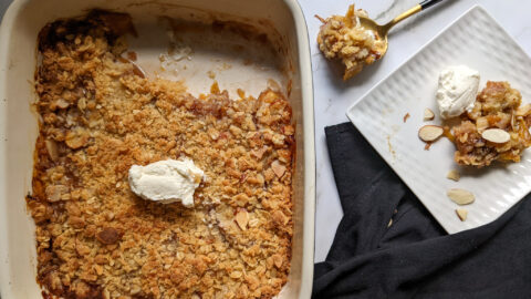 Nectarine almond crisp