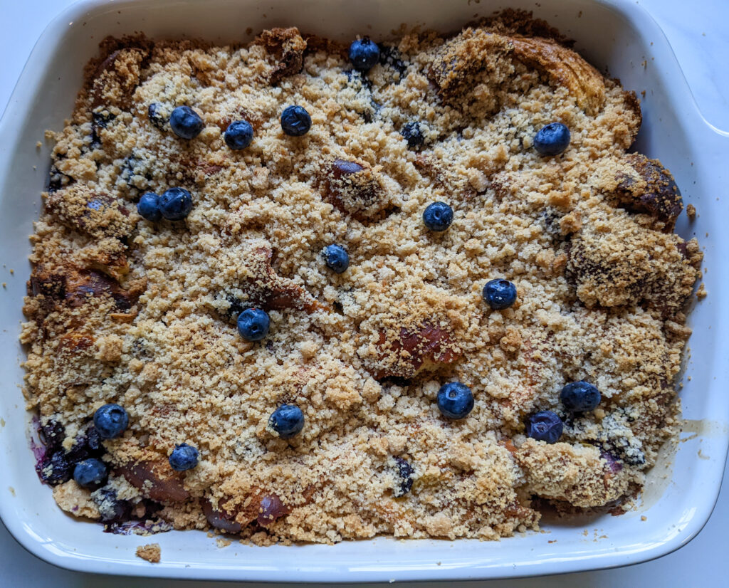 baked blueberry overnight French toast