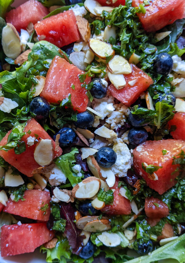 Watermelon and Blueberry Feta Salad
