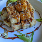 close up tofu teriyaki