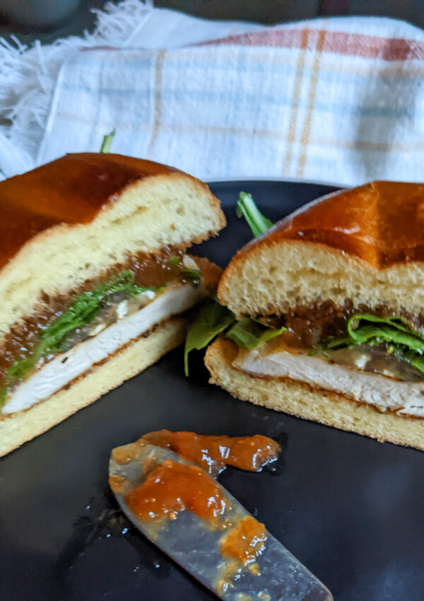 Chicken Sandwich with Fig Jam and Brie