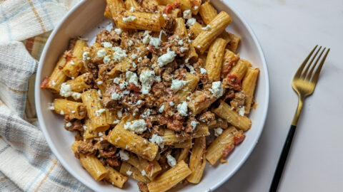 Goat Cheese tomato pasta