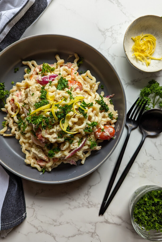 Lemony feta pasta 