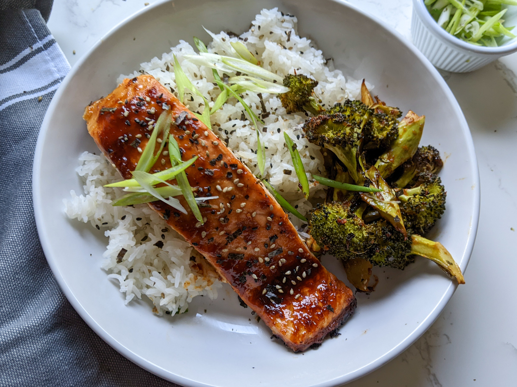 Hoisin Glazed Salmon with Roasted Broccoli - Unapologetic Eats