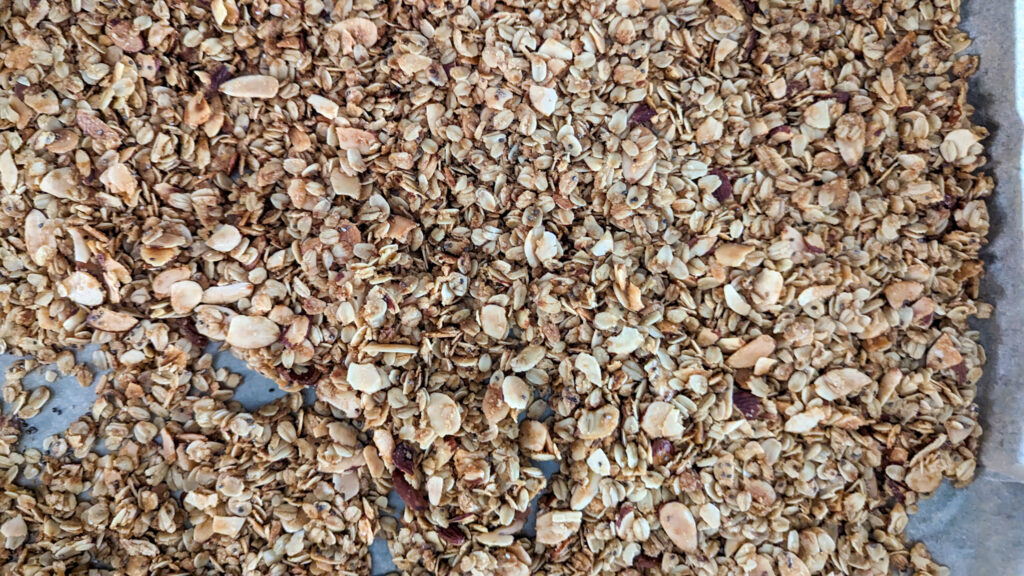 Homemade maple almond granola 