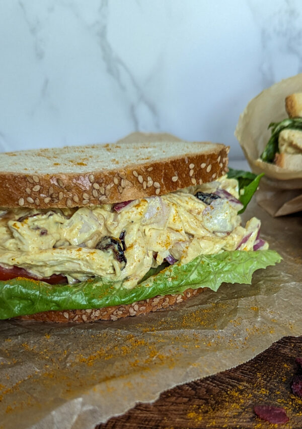 Curried Chicken Salad with almonds