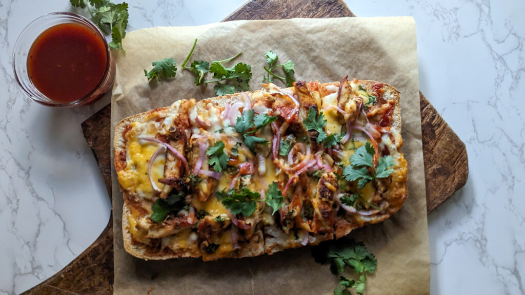 BBQ Chicken Pizza Bread 