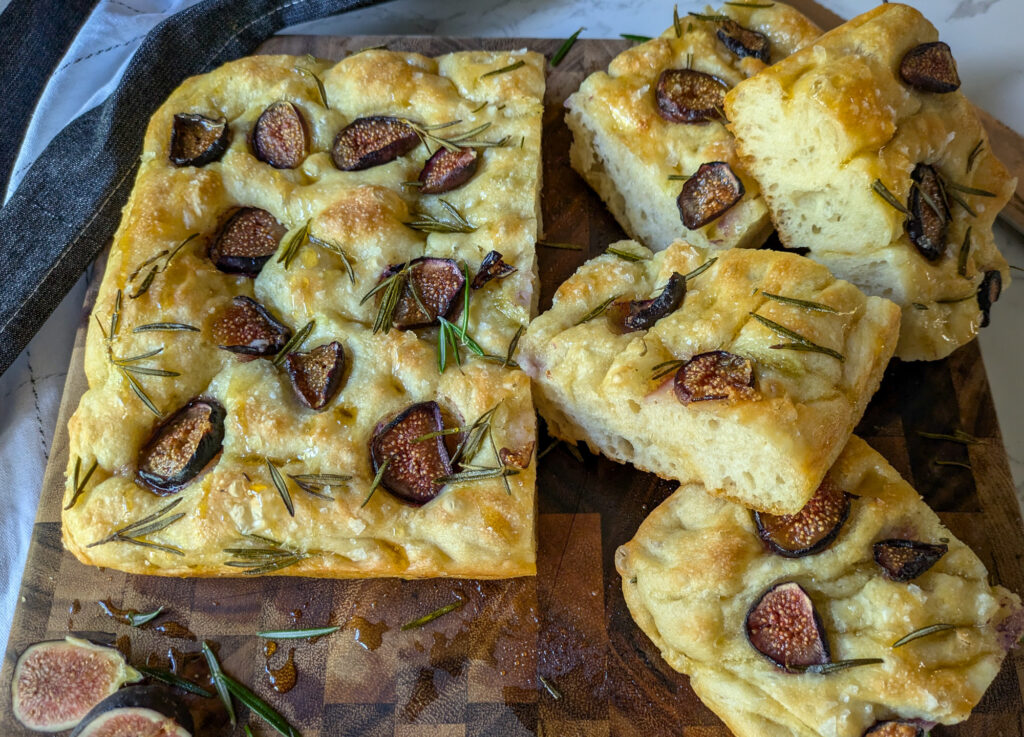 Fig and Rosemary Foccacia with Honey