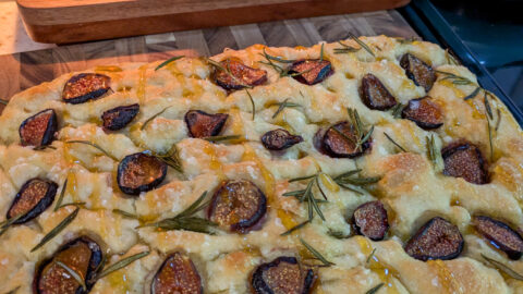 Fig and Rosemary Foccacia with Honey