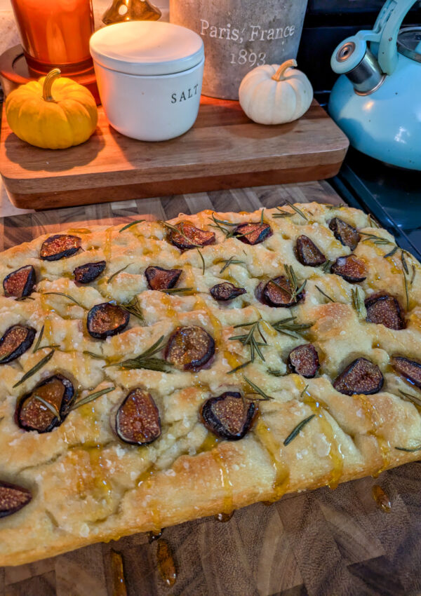 Fig and Rosemary Foccacia with Honey