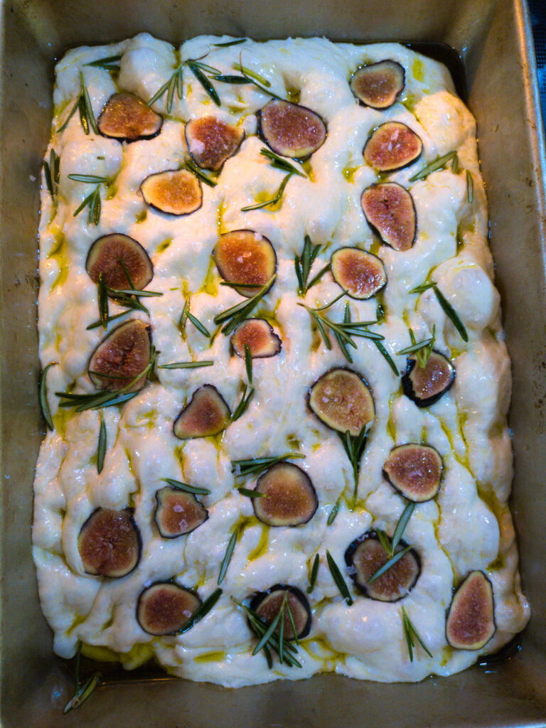 Fig and Rosemary Foccacia with Honey