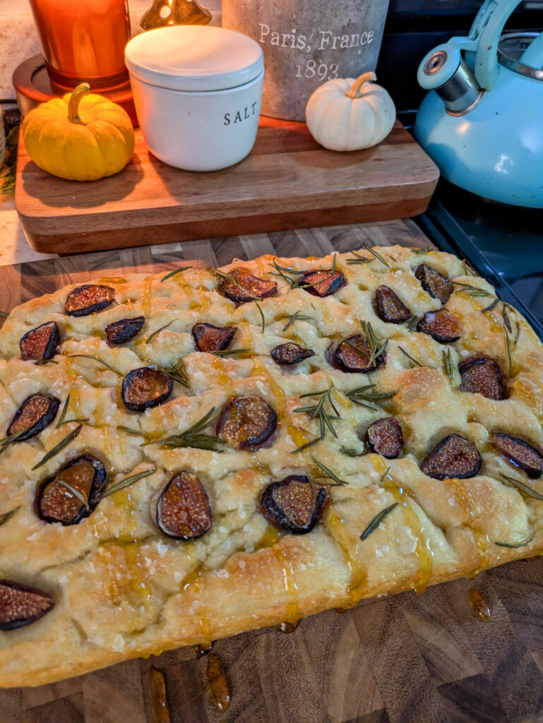 Fig and Rosemary Foccacia with Honey