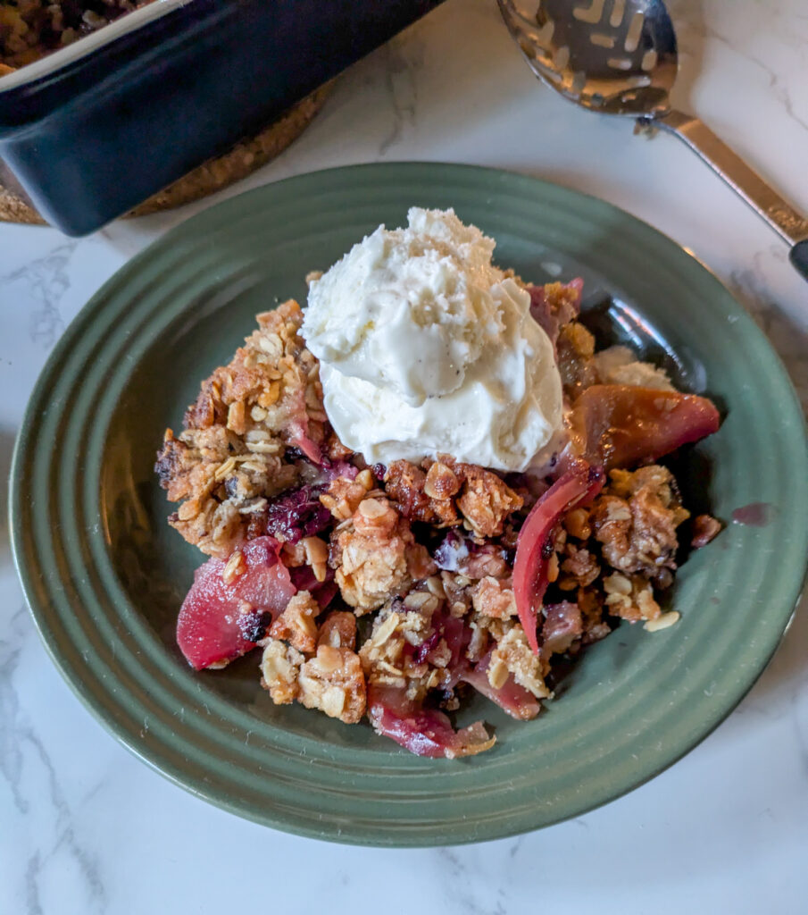 Apple and Blackberry Crisp