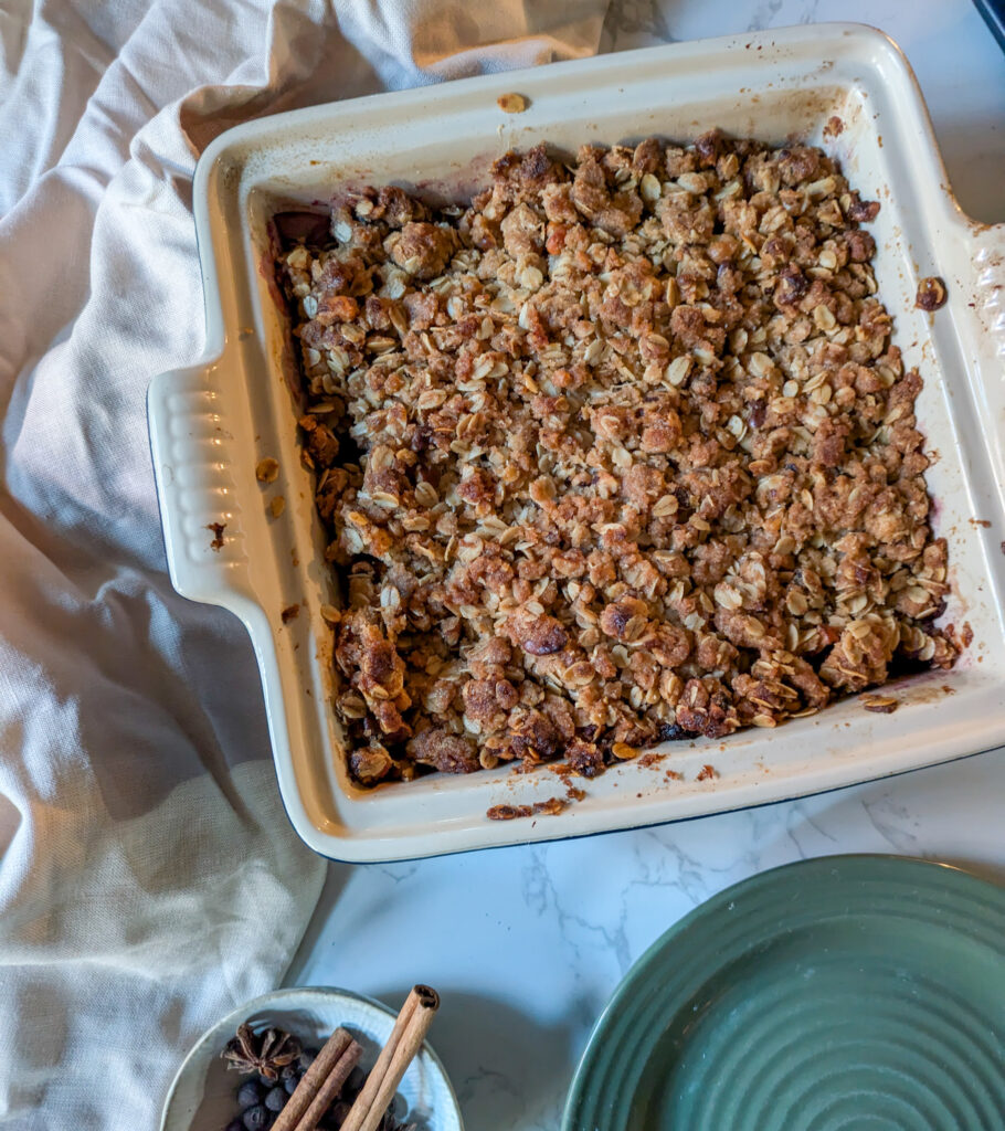 Apple and Blackberry Crisp