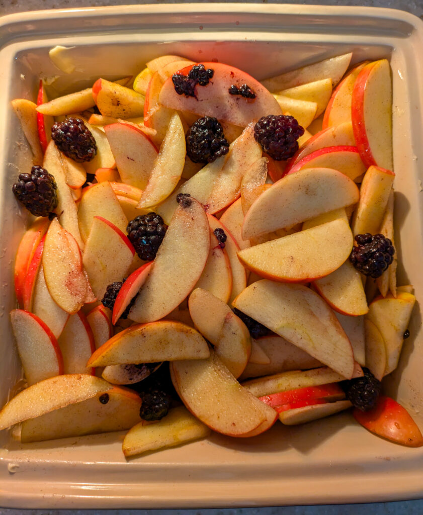 Apple and Blackberry Crisp