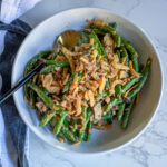 Miso and garlic green beans