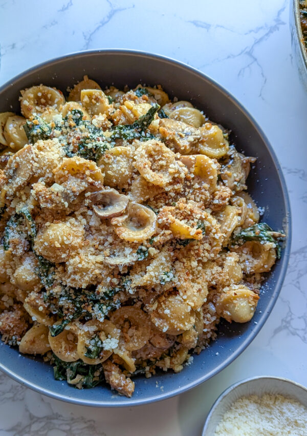Spicy Sausage and Kale Orecchiette