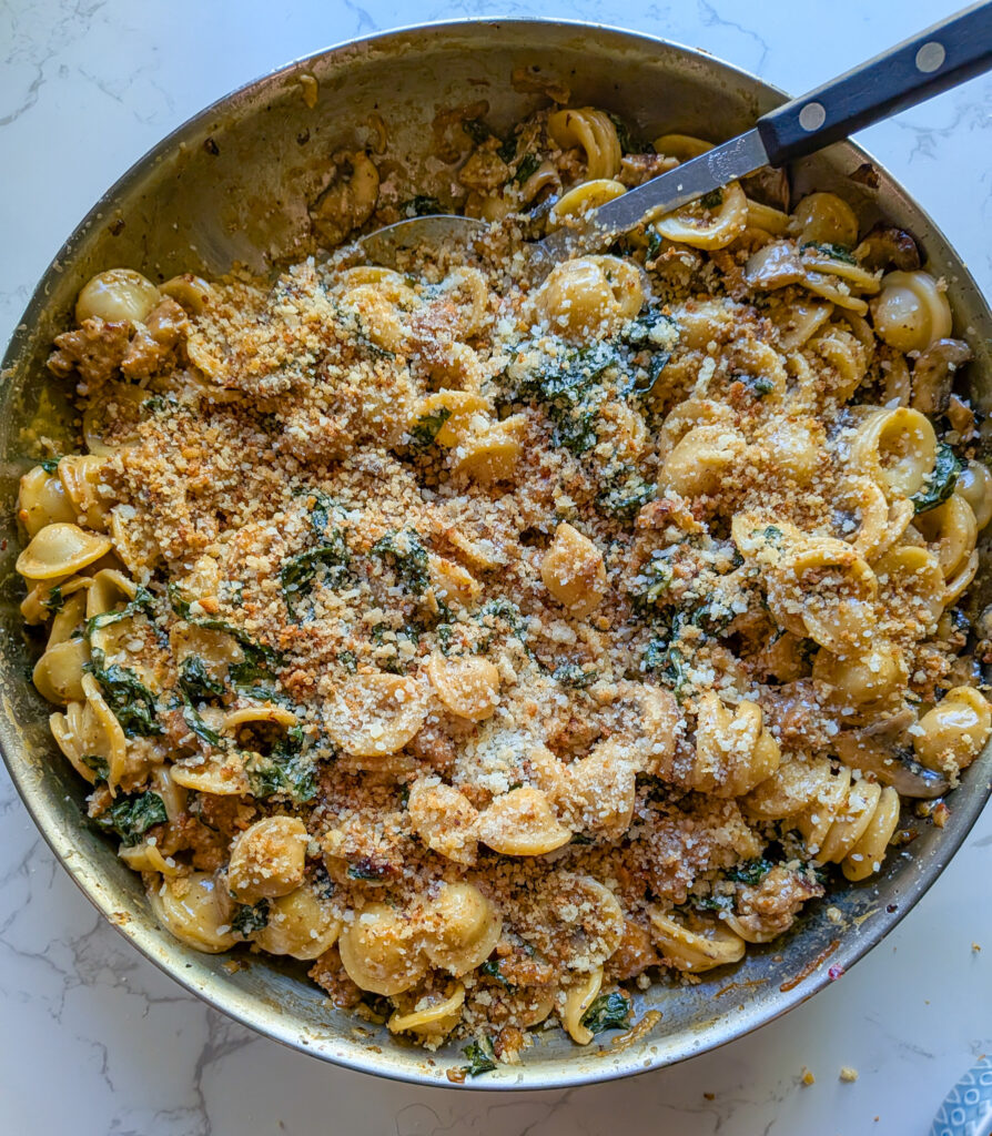 Spicy Sausage and Kale Orecchiette