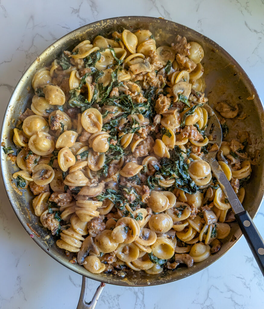 Spicy Sausage and Kale Orecchiette